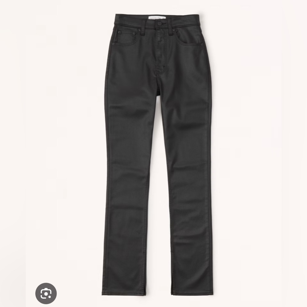 Abercrombie 90s slim straight ultra high rise black pants